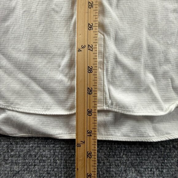 David Donahue Trim Cotton 16.5 36/37 Striped French Cuff White Button Up Premium - Picture 6 of 16